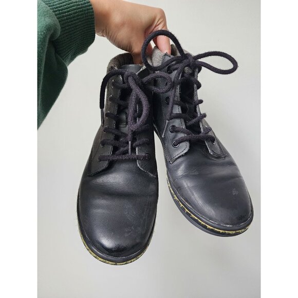Doc Martens Maelly black gray houndstooth leather boots 6 main image 6